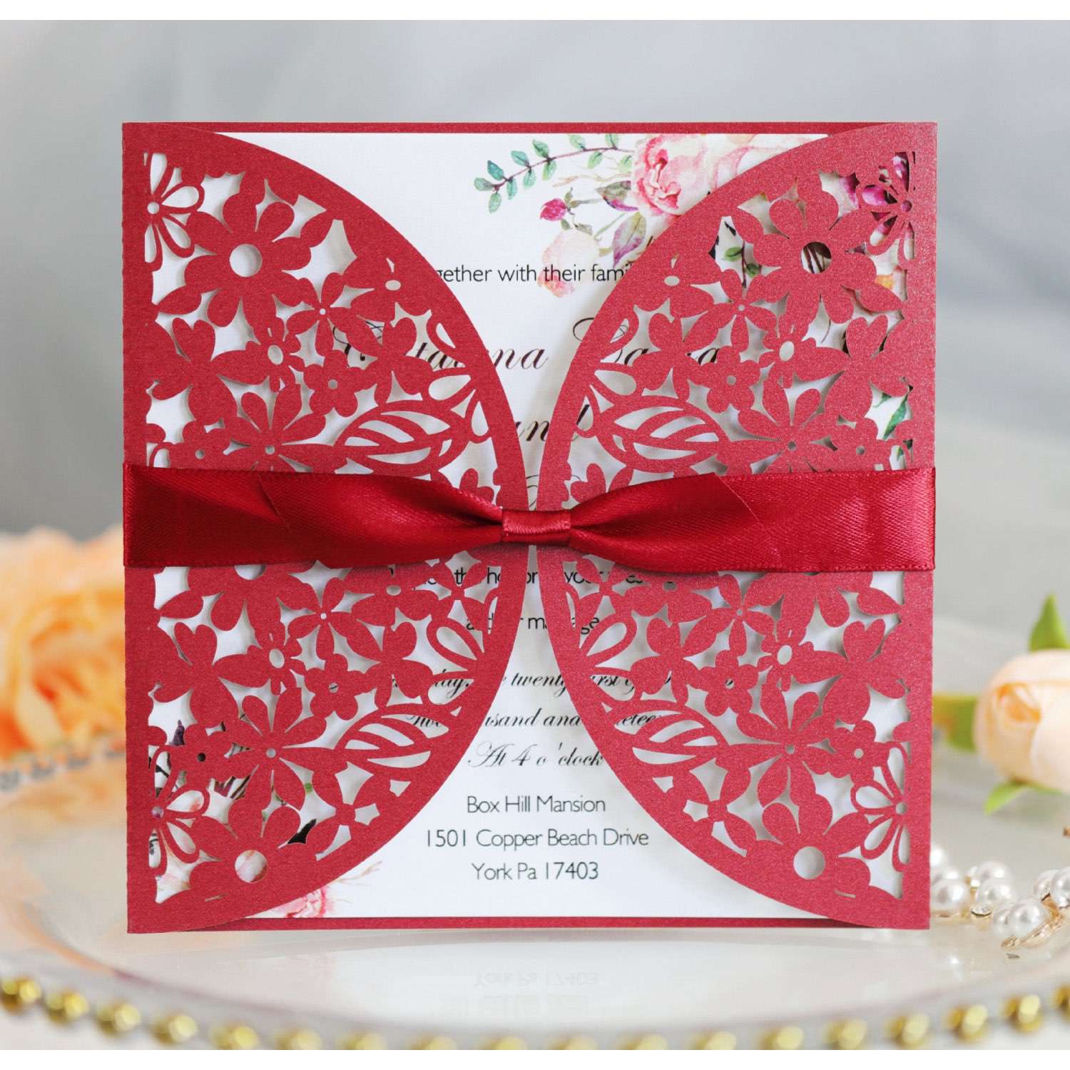 Greeting Card Wholesale Wedding Invites Reception Cards Laser Cut Paper